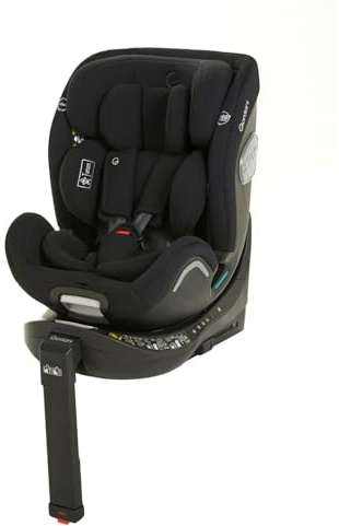 Giordani Andromeda Seggiolino Auto 40-150 cm i-Size, Base Girevole 360°, Isofix e Gamba di Supporto, Reclinabile, con Riduttore Neonato e Sistema Harness Retainer, Evolutivo 0-12 Anni R129/03