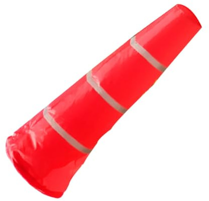 Toyvian Manga de Viento para Exteriores 150 Cm Roja y Reflectante Fluorescente F-50 Estándar, Indicador de Dirección del Viento Resistente Lluvia para Jardín y Patio