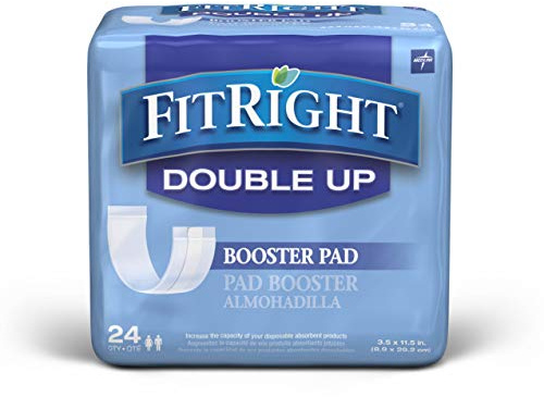 Medline Double-Up Incontinence Liners, 24 Count (Pack of 8)