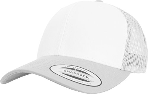 Flexfit Unisex Retro Trucker Colored Front Kappe, silver/white/silver, Einheitsgröße EU