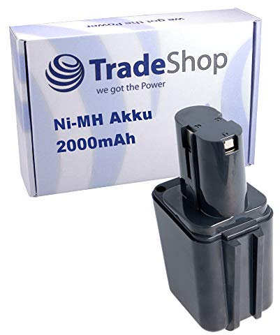 TradeShop Hochleistungs Ni-MH Akku für alle Bosch Werkzeuge mit einem Bosch Knolle Akku 9,6V / Ersatz Akku 9,6V 2000mAh