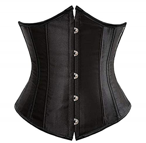 KUOSE Damen Waist Cincher Unterbrust Korsage Korsett Shaper Body Bauchweg Corsage Übergrößen (Schwarz, 32-34)