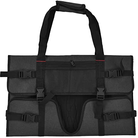 Borsa per il trasporto di monitor, custodia protettiva antiurto con tracolla imbottita per monitor LCD da 24 pollici, ideale per i viaggi e per riporre oggetti, colore nero.