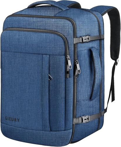 Gieury Handbagage ryggsäck, 40–50 l reseryggsäck, expanderbar bagageryggsäck för män och kvinnor