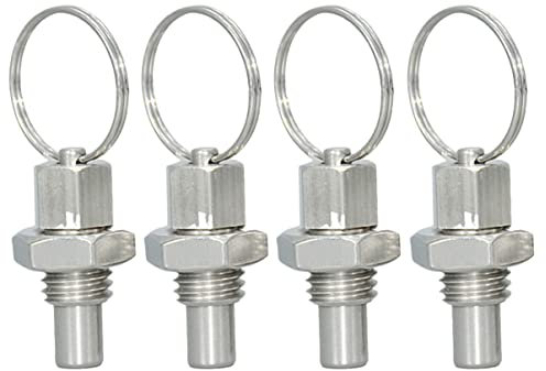 DIYEAH 4 Piezas Pasadores Inoxidable con Anillo de Sujetadores Equipos Industriales Automotrices Accesorios Mecánicos Prácticos Portátiles