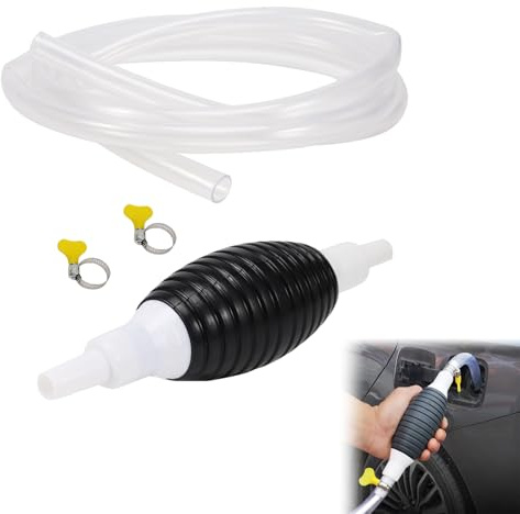Fuel Syphon Pump 2M Siphon Pump Kit for Fuel Petrol Transfer Hand Pump Liquid Transfer Pump for Gasolin Diesel Petrol Diesel Oil Water