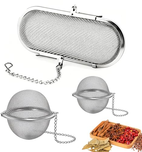 Lot de 3 passoire à thé en Acier Inoxydable,Passoire à Epices,Boule A Thé