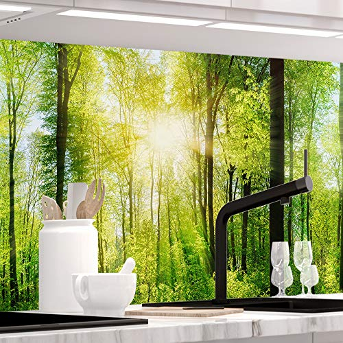 StickerProfis Küchenrückwand selbstklebend Pro Wald 60 x 80cm DIY - Do It Yourself PVC Spritzschutz