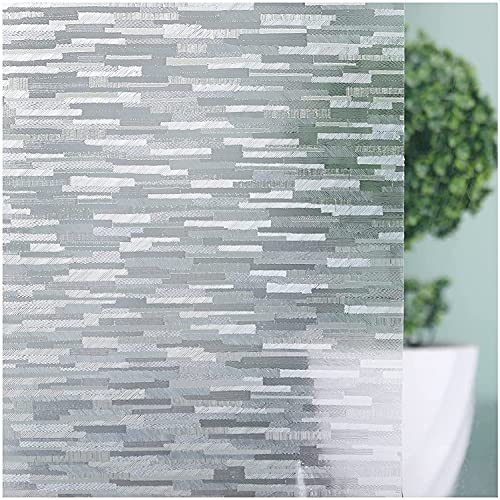 rabbitgoo Fensterfolie Selbsthaftend Blickdicht Milchglasfolie Selbstklebend Sichtschutzfolie Statisch haftend Dekofolie Anti-UV Klebefolie Fenster 44.5 x 300 cm