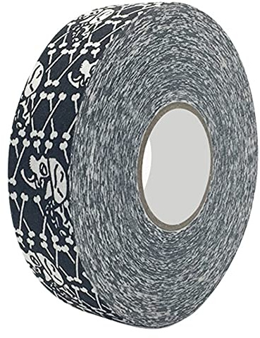 Tomotato Hockey Tape 2.5cm x 25m, Cloth Sports Protective Tape Roll for Ice Hockey & Roller Hockey Stick Handle Grip Protector (Human Skeleton)