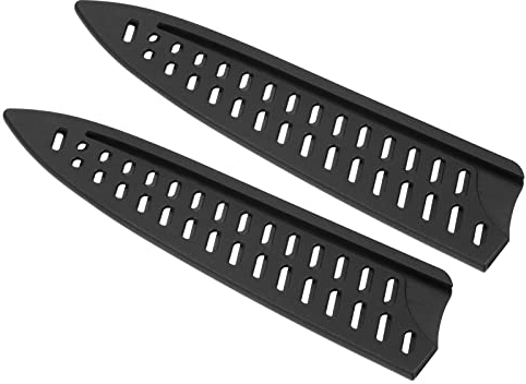 PATIKIL PP Seguridad Cuchillo Funda Mangas para 8 Chef Cuchillo, 2 Paquete Cuchillos Filo Guardia Hoja Protector Universal Cuchillo Funda Portátil para Cocina, Negro