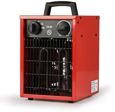 Large 2kw Electric Greenhouse Heater - Garden Anti Frost Plant Warmer - Workshop Garage Shed Conservatory Space Heater