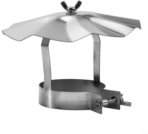 Sileduove Schornsteinhaube Edelstahl Vogelschutzgitter für Kamine, Schornsteinabdeckung, Schornsteinaufsatz, Kaminaufsatz, Kaminhaube, Kaminhut, Kaminabdeckung Schornstein-Regenkappe 60mm