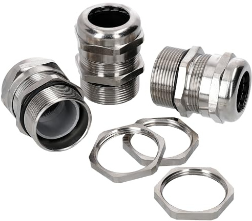 Kalitec Lot de 3 Presse-étoupes PG29 en Laiton, Serrage 16-26 mm, IP68
