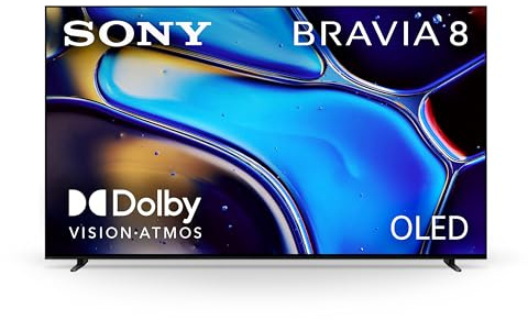 Sony 55 Inch OLED 4K Ultra HD TV BRAVIA 8 Smart Google TV with Dolby Vision HDR and Exclusive Features for PlayStation 5 (K-55XR80)
