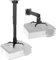 INMOZATA Projector Ceiling Mount, Rotate 360° Swivel 15° Tilt, 430-650mm Extension Pole, Max 15kg, Black
