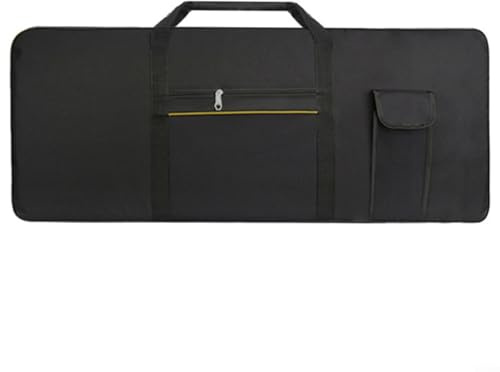 EXTRWORY Bolsa de teclado electrónico 61 teclas impermeable Oxford tela caso negro almacenamiento portátil acolchado bolsa de transporte para órgano eléctrico digital 105 x 40 x 13 cm