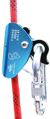 Protección de otoño de agarre de cuerda: ascender de escalada en roca pesada, dispositivo de autobloqueo anticaída de gran altura | Dispositivo de descenso ascendente, adecuado para montañismo