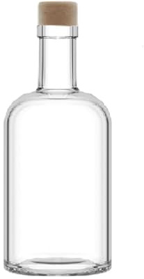 COSE DA CASA Bottiglia in vetro 500ml con tappo TONDA per liquori limoncello decorazioni decoupage bomboniera bottigline olio sali minerali collezione