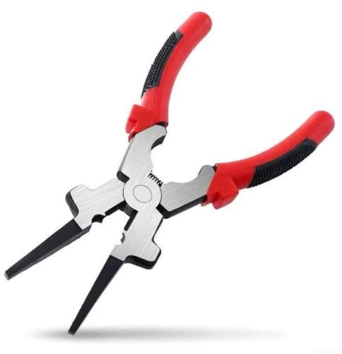 Welding Pliers, Multi-Function Red Clamp for MIG Gas Shielded Welding, Nozzle Cleaning Spatter Removal Tool for Workshop Use