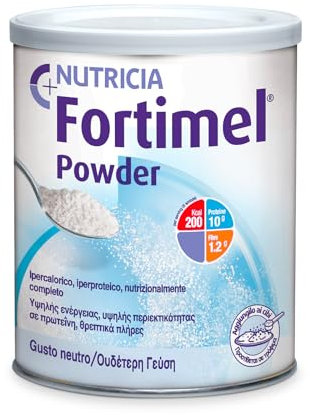 FORTIMEL POWDER - Supplemento in Polvere Ipercalorico e Iperproteico, Nutrizionalmente Completo, utile in caso di Inappetenza e/o Malnutrizione Associata a Patologia, Gusto Neutro - 335g