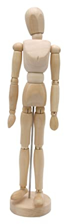Paintersisters® Gliederpuppe 30cm hoch, Mannequin, Zeichenpuppe, aus feinem Samalholz – FSC, Zeichenpuppe aus Holz, Holzfigur, Holzpuppe