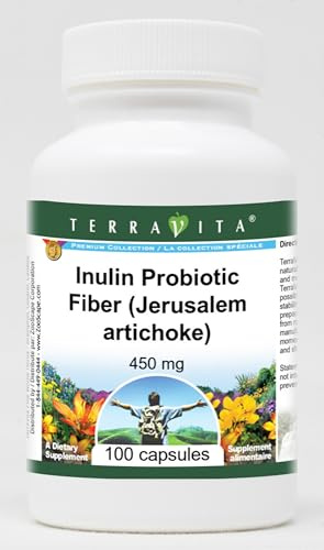 Inulin Probiotic Fiber (Jerusalem Artichoke) - 450 mg (100 Capsules, ZIN: 570988)