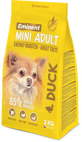 Eminent Mini Adult Duck – Getreidefreies Hundefutter für Toy & Mini Rassen | 85% tierisches Protein, Ente & Süßkartoffel | 2 kg