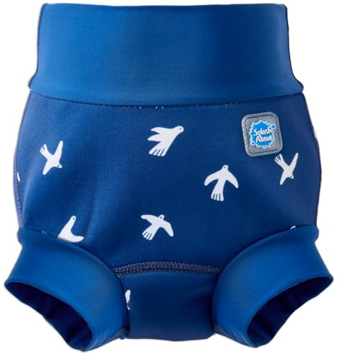 Splash About Happy Nappy Pañal de Baño Reutilizable - Pájaros Blancos 0-3 meses