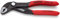 KNIPEX Cobra Hightech-Wasserpumpenzange auf SB-Karte mit rutschhemmendem Kunststoff überzogen grau atramentiert 125 mm, 87 01 125 SB