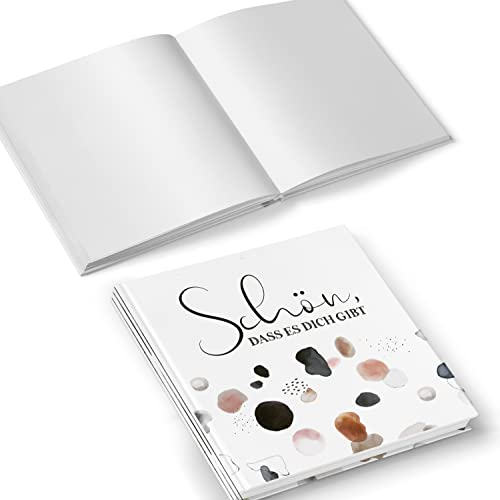 Logbuch-Verlag kleines Buch 15 x 15 cm Liebe Freundschaft Schön dass es dich gibt mit leeren Seiten Geschenk Valentinstag Geburtstag