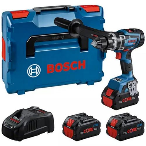 Bosch Professional 18V System BITURBO Akku Schlagbohrschrauber GSB 18V-150 C (max. Drehmoment 150 Nm, inkl. 3x 8.0Ah ProCORE Akku, GAL 1880 CV Ladegerät, L-BOXX)