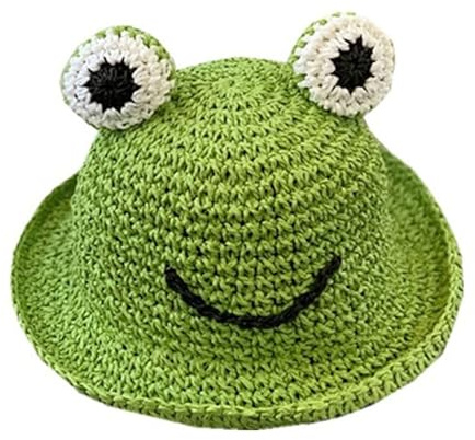 TOPPERFUN Children Sunhat Frog Shape Straw Hat for Toddlers Breathable Beach Hat with Sun Protection for Outdoor Travel Summer Holiday Shopping and Seaside Use 1 X 28.00 X 20.00 X 12.00 cm