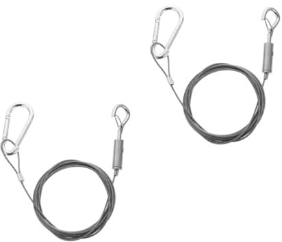 IWOWHERO 2 Stück Lampen-aufhängeseile Robuste Hängeseile Aus Edelstahl Für Die Inneneinrichtung 2 M Lang Installieren