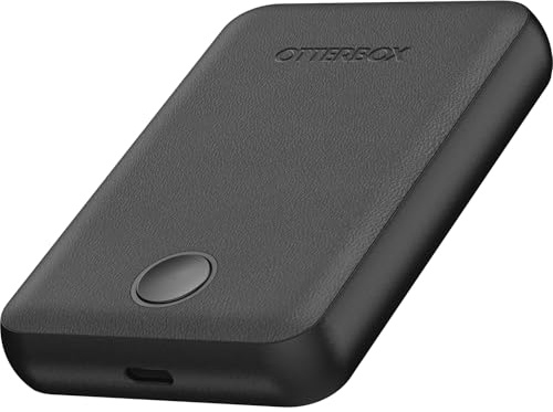 OtterBox Wireless Power Bank for MagSafe, Slim Portable Charger with USB-C to USB-C cable included, LED Indicator, 5,000 mAh Durable Design for iPhone, Black