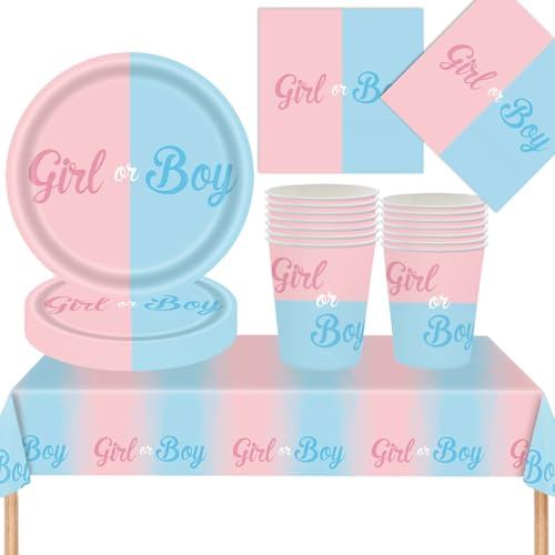 MORAINJAY Baby Shower festservis set (kön avslöjande)