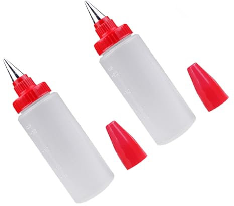 ULTECHNOVO Kuchenspritzflasche Aus Kunststoff Mit Verschluss 2 Stück Selbstgemacht Backzubehör Für Tortendekoration Und Kekse