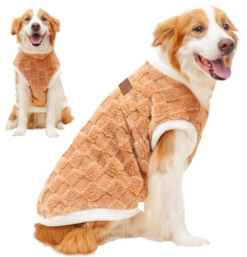 Suéter para Perro, Chaqueta De Invierno para Perro, Suéter De Felpa Y Cálido para Mascotas, Ropa Mantener Caliente Pijamas Chaleco De Invierno Peluche para Mascotas, Abrigo para Gato Salir A Pasear