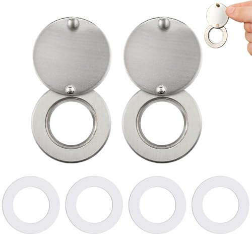 2 Set Peep Hole Covers Front Door Viewer Peephole Cover for Hotel and Apartment Anti Peeping Guard with Self-Adhesive Mounting
