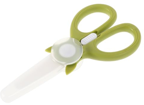 ARTSEWPLY Ceramic Food Cutter Scissors for Food, Meat Shears and Vegetable Scissors with Portable Design, Grass Color Kitchen Cutting Tool for Noodles and Fruits