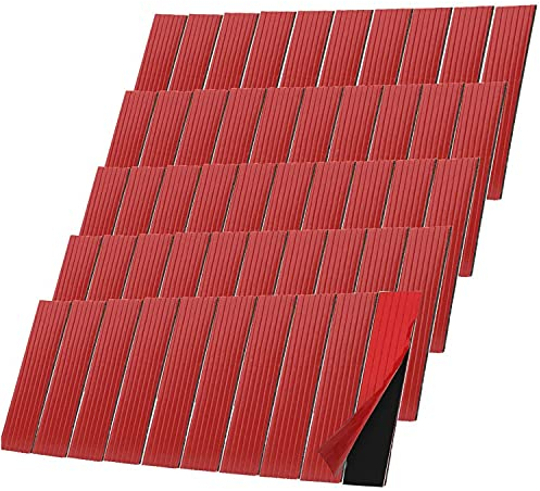 FEPITO 50 Pack Number Plate Sticky Pads Double Sided Foam Pad for Car License Number Plate Fixing