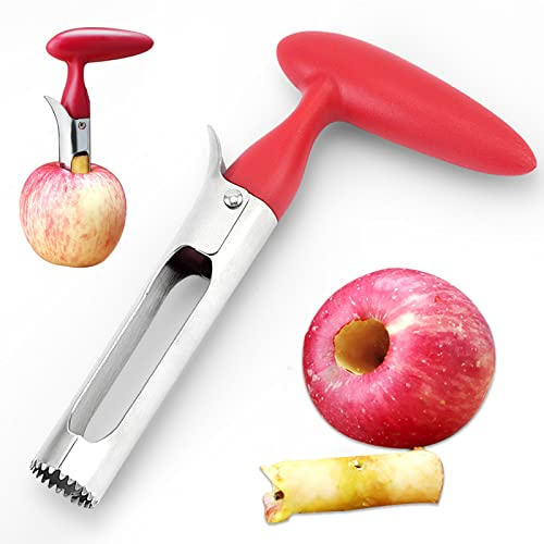 Bibetter Good Grips Vide-pomme, Rouge cerise, prise en main avec lame dentelée, un outil Idéal pour Pear et autres Fruits Core Remover