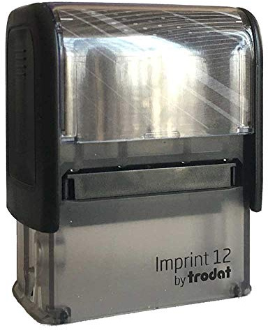 Timbro Personalizzabile Autoinchiostrante Imprint 12 mm 47X18 - Completo di Personalizzazione - Per Medico, Professionale, Aziendale