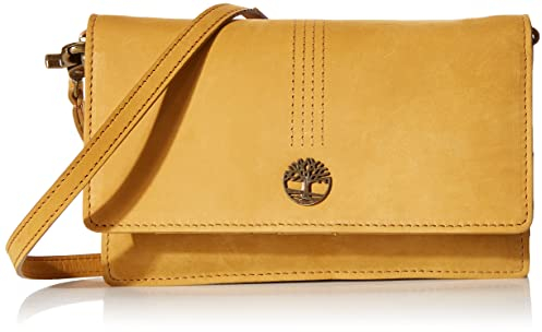 Timberland Damen Leather Crossbody Bag Wallet Purse Umhängetasche aus RFID-Leder, Weizen (Nubuk)