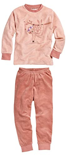 Playshoes Unisex Kinder Frottee Schlafanzug Zweiteilig Pyjama-Set, Faultier, 104 EU