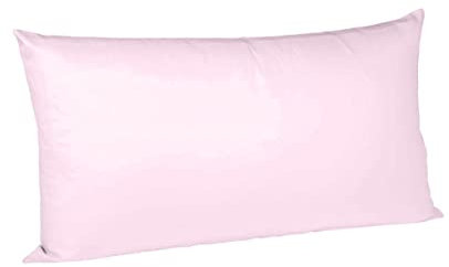 sleepling Satin Kissenbezug, Kissenhülle aus 100% seidig weicher Baumwolle, Bezug Kissen Kopfkissen, 60 Grad, Ökotex 100, Made in EU, 40 x 80 cm, rosé