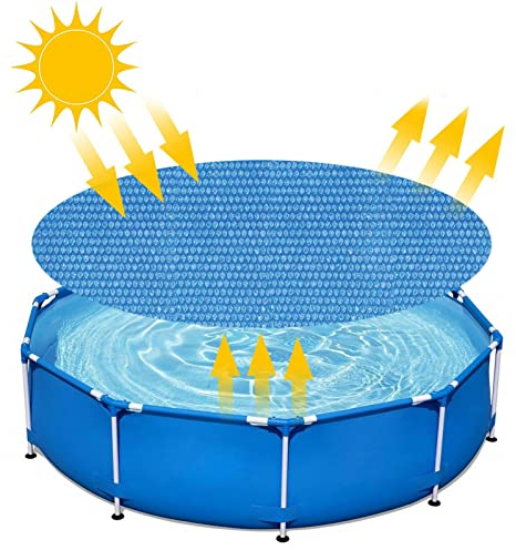 Telone di copertura solare per piscina, diametro 180 cm, copertura solare per piscina rotonda, per piscina e famiglia, gonfiabile, per piscina