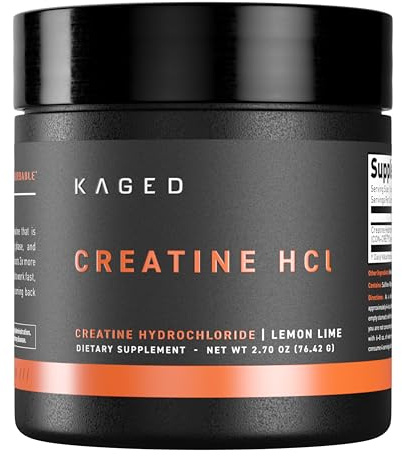 Kaged Creatine HCl Powder | 7X Concentrated vs Mono | Muscle Building & Recovery | High Absorption | No Bloating | Creatine for Men & Women | Vegan, Gluten Free | Lemon Lime | 75 Servings
