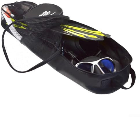 EpheyFIF Mesh Snorkel Gear Bag Extra Large Beach Duffle Bag Mesh Bag for Convenient Shoulder Strap for Scuba Diving Snorkel Fins Flippers, Long Fins and Other Freedivng Equipment