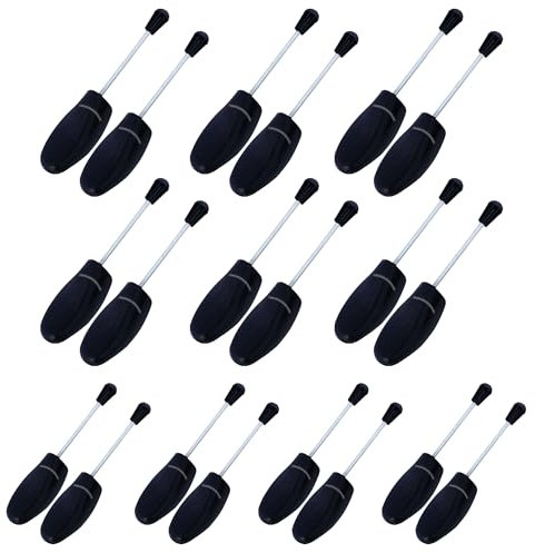 Adjustable Shoe Stretchers for Men and Women - 10 Pairs Comfortable Footwear - Relieves Tightness & Improving Comfort - Available in White & Black, (33cm), Size 9/12 - Ideal for All Shoe Types